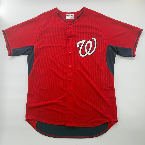 Washington Nationals Majestic Authentic MLB Jersey Red Men’s 52 XL NWOT - Picture 1 of 8